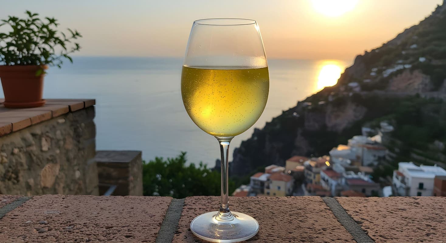 Sicilian vineyards with Mount Etna